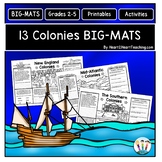 13 Colonies Fun Activities: BIG-MATS are FUN in a BIG Way!