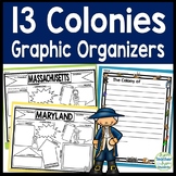 13 Colonies Graphic Organizers: 13 Research Organizers and