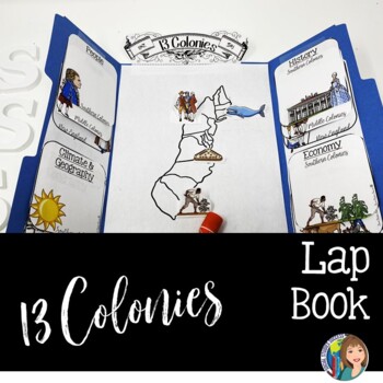 Preview of 13 Colonies LAP BOOK with READINGS for the Colonization of the Americas