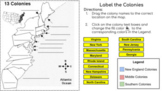 13 Colonies Map Labeling Activity Google Slide 