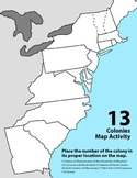 13 Colonies Map Activity