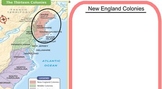 13 Colonies - Map, Text Reading (SMARTboard)