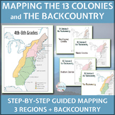 13 Colonies Map + the Backcountry | Label and Color