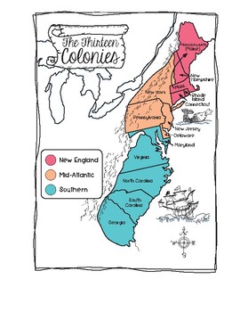 northern colonies map