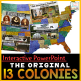 13 Colonies PowerPoint Google Slides Reading Original Thir