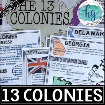 Preview of 13 Colonies PowerPoint & Guided Notes