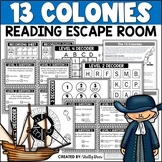 13 Colonies Reading Passages  & Escape Room Activities