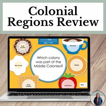 Preview of 13 Colonies Regions Review Game and Activity for Colonial America