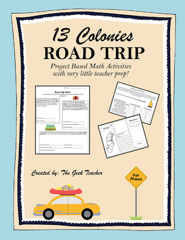Preview of 13 Colonies Road Trip PBL - 5th Grade