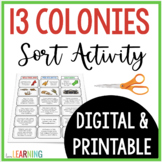 13 Colonies Sort Activity with Google Slides™