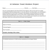 13 Colonies: Travel Brochure Project 