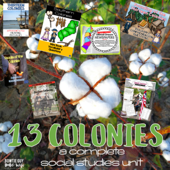 Preview of Thirteen Colonies Unit: 13 Colonies Activities & Passages