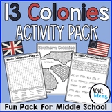 13 Colonies Word Search Puzzles Coloring  End of Year Acti