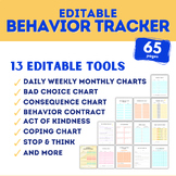 13 Editable Behavior Management Trackers Kids Chart Autism