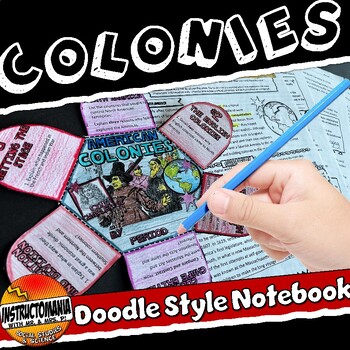Preview of 13 English Colonies Interactive Notebook -Snapshot Workbook & Folding Activity