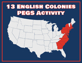 13 English Colonies PEGS Activity