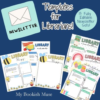 Preview of 13 Fully Editable Monthly Library Newsletter Templates!