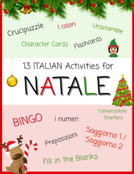 Preview of 13 **ITALIAN** Activities for CHRISTMAS / NATALE!!!
