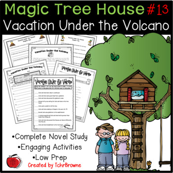 Preview of #13 Magic Tree House- Vacation Under the Volcano Novel Study