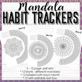 13 Month Mandala Habit Tracker - with & without month name