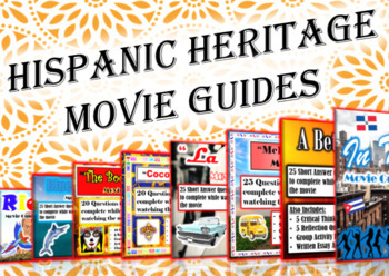 Preview of 17 Movie Guides for Hispanic Heritage Month - Movie Guide Bundle