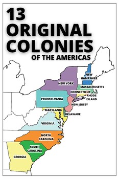 Preview of 13 Original Colonies Map