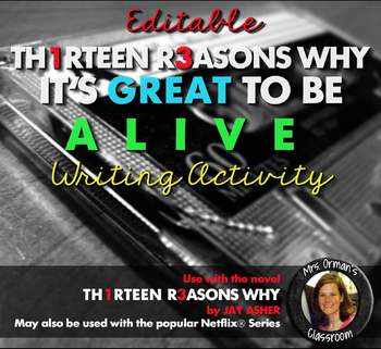 Preview of 13 Reasons Why (It's Great to Be Alive) Writing Activity