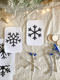 13 Snowflake Outline Silhouette Cards for Christmas Winter