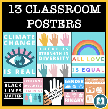 classroom posters social justice equity issues for middle high school