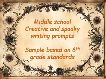 Preview of 13 Spooky middle school writing prompts