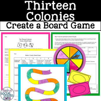 Preview of 13 Thirteen Colonies Project Board Game