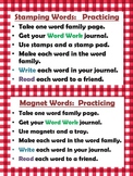 13 Word Work Literacy stations two sets for "Practicing" &