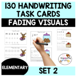 130 DIFFERENTIATED Handwriting task cards: tracing and wri