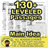 130+ Leveled Passages ESE Special Education ESOL All Readers Covered CC Aligned