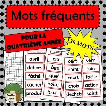 Preview of 130 mots fréquents pour la quatrième année (French sight words Grade 4)