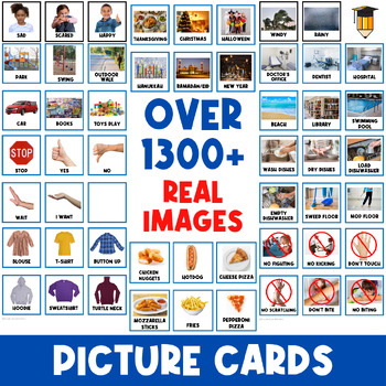 Preview of 1300+ REAL IMAGE CARDS | First Then Board | Visual Aid | Schedule | Behaviour
