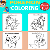 139 Pokemon Coloring Pages With The Names of the Monster. PART 1