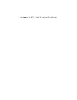 Preview of 13C NMR Practice Problems Answer Key
