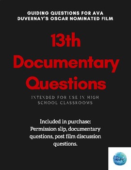 Preview of 13th Documentary Question Guide