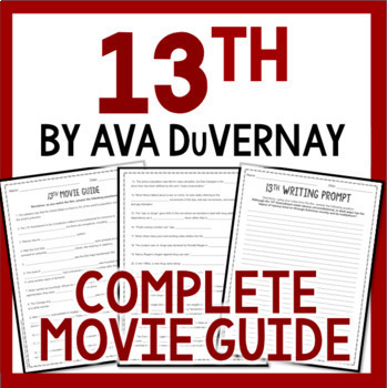 Preview of 13th Movie by Ava DuVernay Guided Documentary Questions: Profit Donated