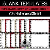 14 Christmas Plaid Blank Background Templates for PPT or Slides™