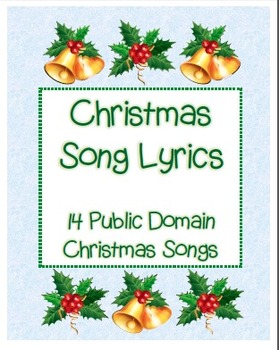 Preview of 14 Christmas Song Lyrics -  Holiday Sing Along!