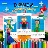 14 Disney Princess Color by Addition | Disney Coloring Pag