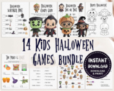 14 Halloween Games Bundle, Halloween Games, Halloween Printables