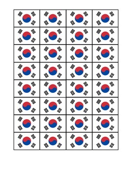 Preview of 32 Korean Mini Flags