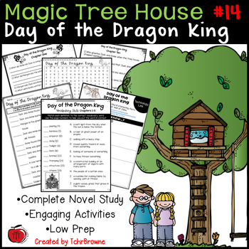 Preview of #14 Magic Tree House - Day of the Dragon King Novel Study