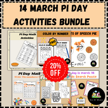 Preview of 14 March Pi Day Activities ,Printable ,Worksheets Bundle