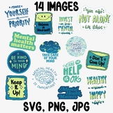 14 Mental Health Awareness Clip Art Images Digital Bundle 