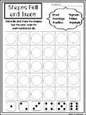 14 Printable 2-D Shapes Roll and Trace Worksheets. Prescho