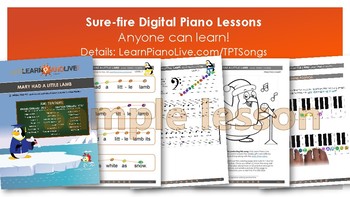 Preview of 14-Song Most Popular Mega-Pack; Piano Lesson Bundle - 266 Pages!